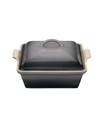 LE CREUSET | Auflaufform quadratisch mit Deckel 23cm/2,4l TRADITION Ofenrot | grau